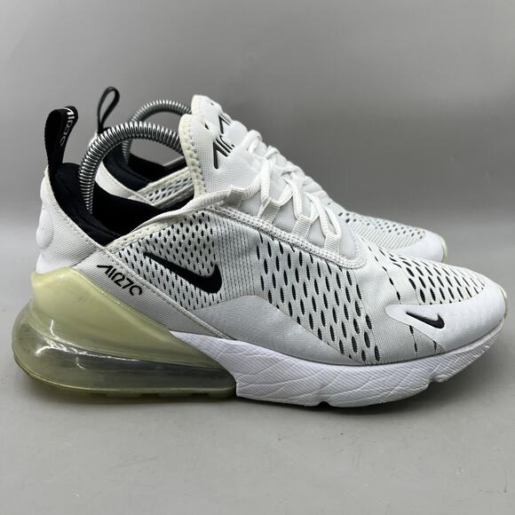 Nike Air Max 270 Running Shoes Women Size 10 White Mesh Comfort Low Top Sneakers - Picture 1 of 8